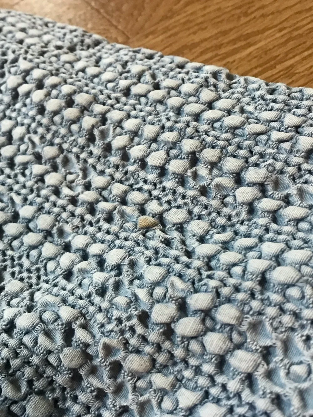 Pottery Barn Honeycomb Cotton Euro Pillow Sham In Blue 26” X 26”